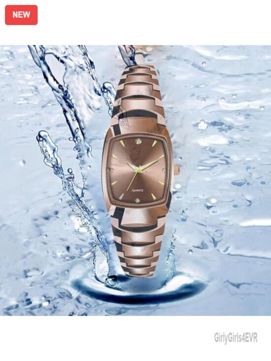 Small Square Face Dainty Dress Watch Tungsten Steel Bracelet Quartz main image 5